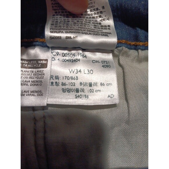 Levi's 505 Men's Regular Fit W34 L30 Straight Leg Dark Wash - Picture 6 of 6